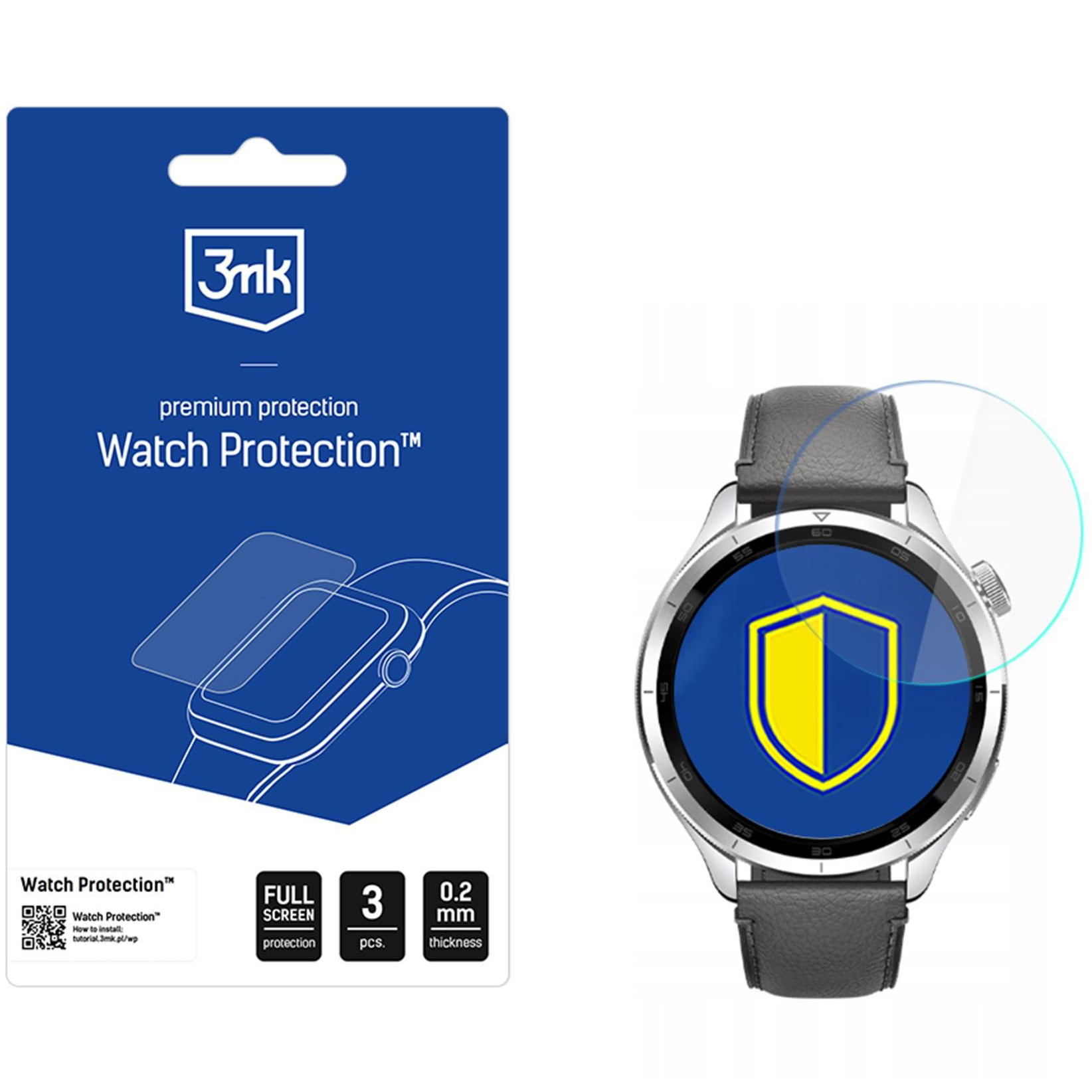 Szkło ochronne 3mk Watch Protection FlexibleGlass do Xiaomi Watch S4. Wytrzymałe, chroni wyświetlacz zegarka przed zarysowaniami. W opakowaniu znajdują się 3 szt.